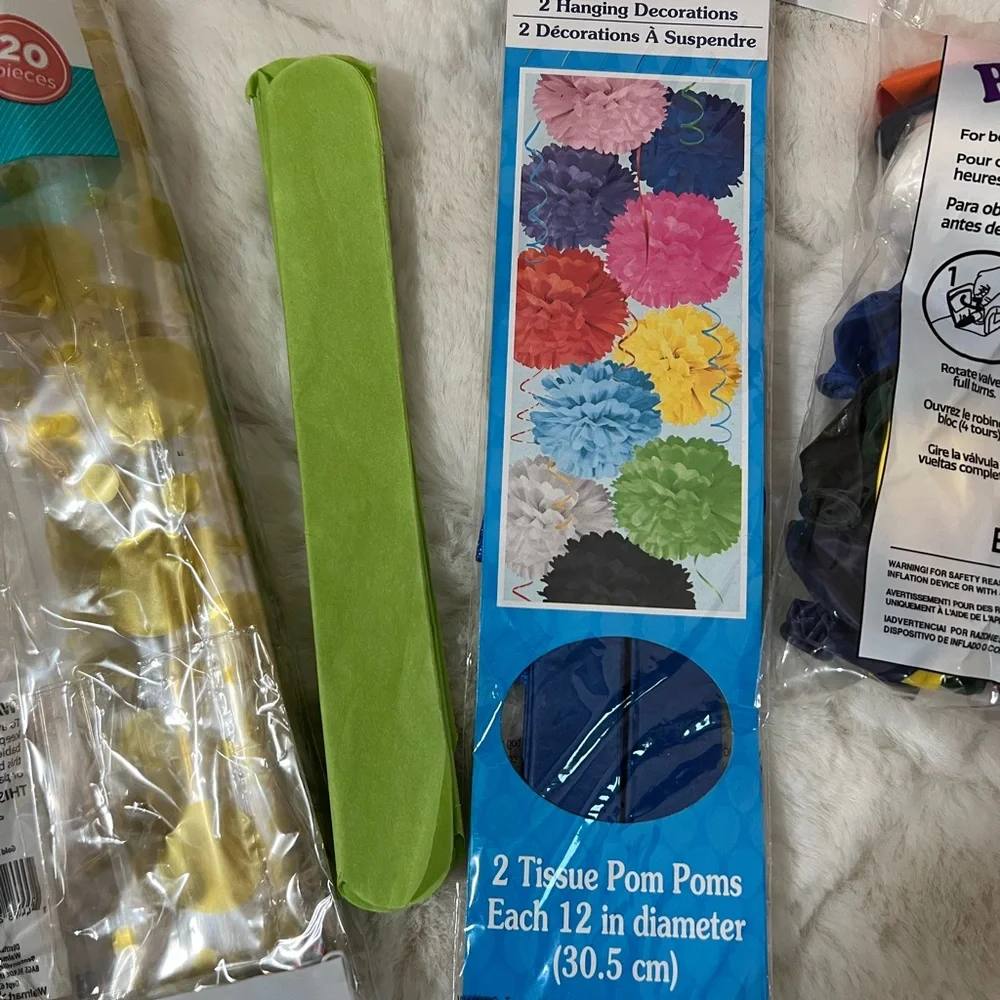 Birthday Party Decoration Bundle Balloons Garland Treat Bags Kit Set